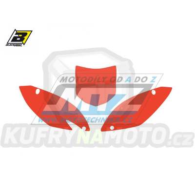 Polepy číslových tabulek (vystřižené) - Kawasaki KXF250 / 09-12 - barva červená