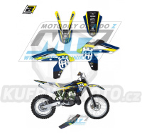 Polepy s potahem sedla (sada polepů a potah sedla Dream) - Husqvarna CR125+WR125 / 06-08 + WR250 / 06-13 - typ polepů Dream4 - žlutá barevná varianta