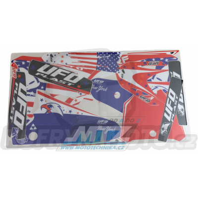 Polepy na motocykl (sada polepů Ufo Graphic Kit Patriot) Honda CRF250R / 22-24 + CRF450R / 21-24 - typ polepů Patriot