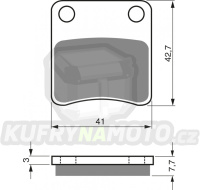 Přední brzdové destičky Goldfren HONDA SK 50 MM-II/MM-YD/MP-II (AF28) Dio SR  směs AD - akce