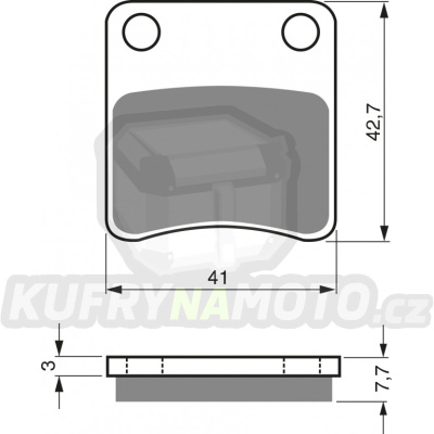 Přední brzdové destičky Goldfren HONDA SK 50 MM-II/MM-YD/MP-II (AF28) Dio SR  směs AD - akce