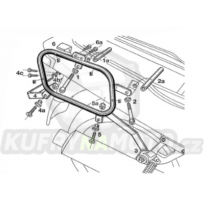 Nosič držák bočních kufrů Fehling Kawasaki ZZR 600 (ZX600E) 1993 – 2006 Fehling 6988 ST - FKM351