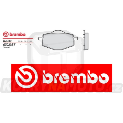 Brzdové destičky Brembo AXY GULP 125 r.v. Od 07 -  Originál směs Zadní