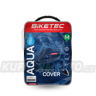 BIKETEC AQUATEC PLACHTA VODĚODOLNÁ MOTO PLACHTA ČERNÁ / ŠEDÁ VELIKOST M