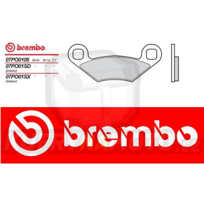 Brzdové destičky Brembo POLARIS Sportsman 700 r.v. Od 02 -  směs SX Přední