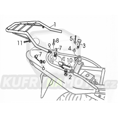 Nosič držák kufru Fehling Yamaha FZS 1000 Fazer (RN06) 2001 – 2005 Fehling 6960 TT - FKM861- akce