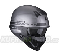 Moto přilba SCORPION COVERT-X TUSSLE matná stříbrno/černá