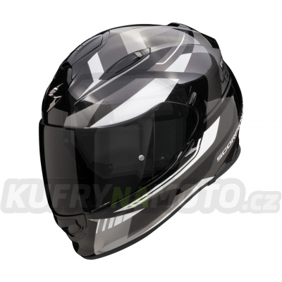 Moto přilba SCORPION EXO-491 ABILIS černo/stříbrno/bílá