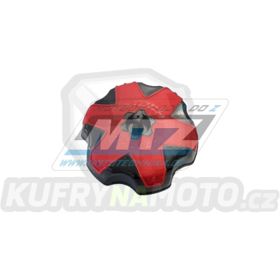 Víčko nádrže MEC červeno-černé Honda CR250R+450R +250X+450X + TM