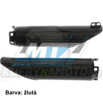 Kryty předních vidlic  Husqvarna TC125+250 + FC250+350+450 / 14 + TE125+250+300 + FE250+350+450+501 / 14-15 - barva žlutá