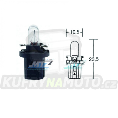 Žárovka PBX5 12V 1,2W B8,5d