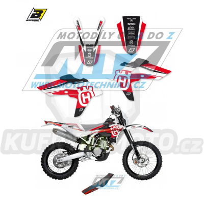 Polepy s potahem sedla (sada polepů a potah sedla Dream) - Husqvarna CR125+WR125 / 09-13 + TC250+TC310 + TE250+TE310 / 08-13 + TC450+TC510 + TE450+TE510 / 08-10 - typ polepů Dream4