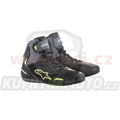 boty FASTER-3 DRYSTAR, ALPINESTARS (černé/šedé/žlutá fluo) 2024