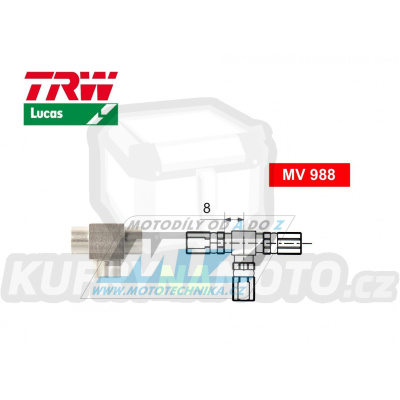 Koncovka brzdové hadice TRW VarioFlex MV988 (rozbočka třícestná) - materiál nerez