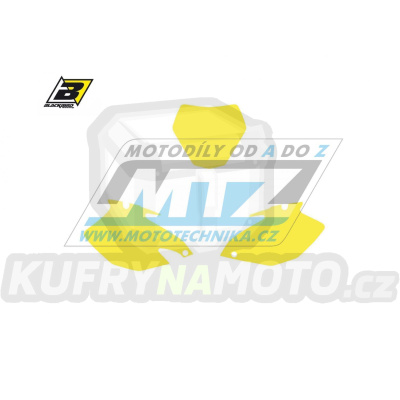 Polepy číslových tabulek (vystřižené) - Yamaha YZF250+YZF450 / 06-09 - barva žlutá