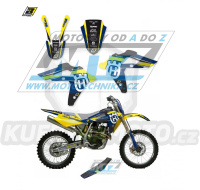 Polepy s potahem sedla (sada polepů a potah sedla Dream) - Husqvarna TC250+TC450+TC510 + TE250+TE450+TE510 / 05-07 - typ polepů Dream4 - žlutá barevná varianta