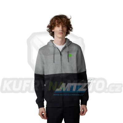 Mikina pánská Fox X Kawi Zip Fleece - černo-šedá (velikost L)