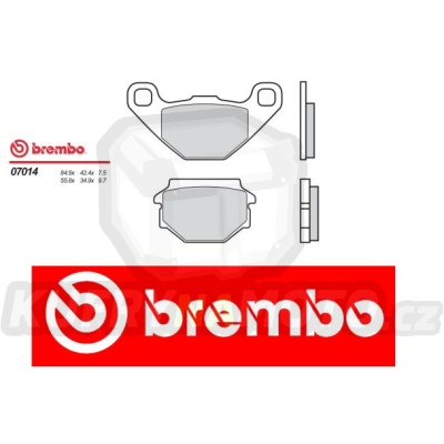 Brzdové destičky Brembo MZ MASTIFF MUZ 660 r.v. Od 00 -  Originál směs Zadní