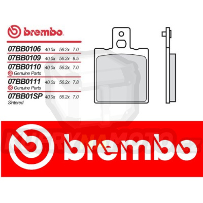 Brzdové destičky Brembo HUSQVARNA CR 250 r.v. Od 84 - 86 směs Originál Přední