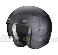 Moto přilba SCORPION BELFAST EVO PIQUE matná černo/stříbrná