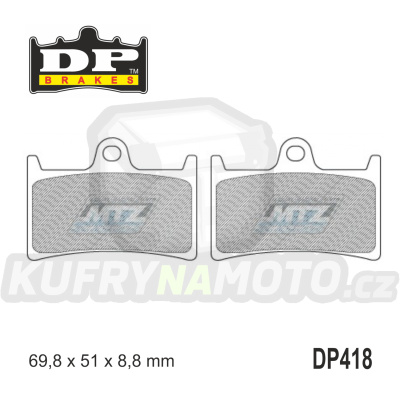 Destičky brzdové DP418-SDP DP Brakes - směs SDP Sport HH+
