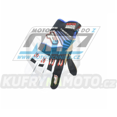 Rukavice motokros PROGRIP 4010/11 - modro-bílé - velikost S