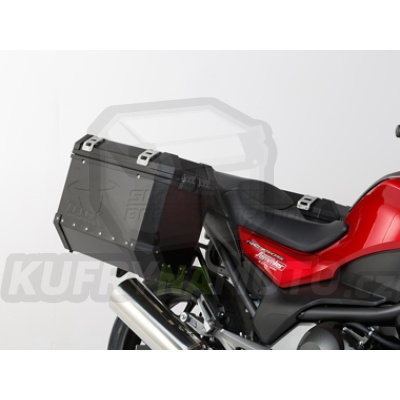 Sada TraX Adventure 37 a 37 černé boční kufry a nosič držák boční kufry SW Motech Honda NC 750 S / SD 2014 – 2015 RC70 KFT.01.129.50000/B-BC.15718