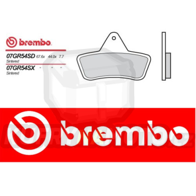 Brzdové destičky Brembo ARCTIC CAT 2x4/4x4 (FIS) 500 r.v. Od 02 - 04 SX směs Zadní