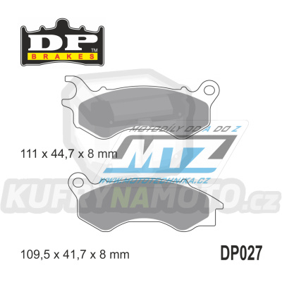 Destičky brzdové DP027 DP Brakes - směs Premium OEM Sinter