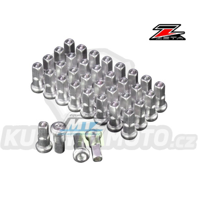 Sada niplů Z-WHEEL - typ Q6 (36ks) - ZETA W31-Q6368 - stříbrné
