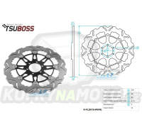 Kotouč brzdový (300/64/6D) - zubatý design - Cagiva Freecia + Ducati + Indian + Moto Guzzi + Moto Morini + Victory + Yamaha TZ+XJR+FZR+FZS Fazer+TDM+TRX