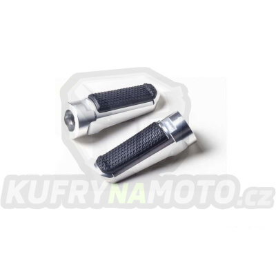 Stupačky bez adaptérů PUIG SPORT 7318P stříbrná s gumou