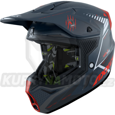 Motokrosová helma AXXIS WOLF ABS star track b5 červená matná S