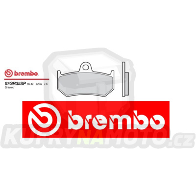 Brzdové destičky Brembo MV AGUSTA BRUTALE R 910 r.v. Od 06 -  SP směs Zadní