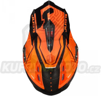 Kšilt JUST1 J12 SYNCRO carbon fluo oranžový