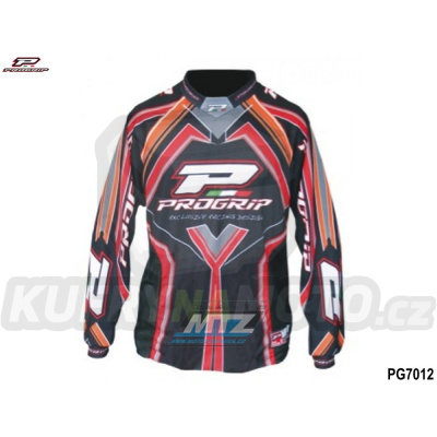 Dres motokros PROGRIP 7012 TOP BLACK - velikost L