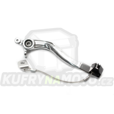 Brzdový pedál MOTION STUFF 83P-0930102 silver body, black steel fixed tip Steel Fixed Tip