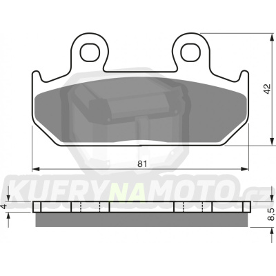 Přední brzdové destičky Goldfren HONDA CB 350 SG/SJ 1986-1990 směs AD - akce