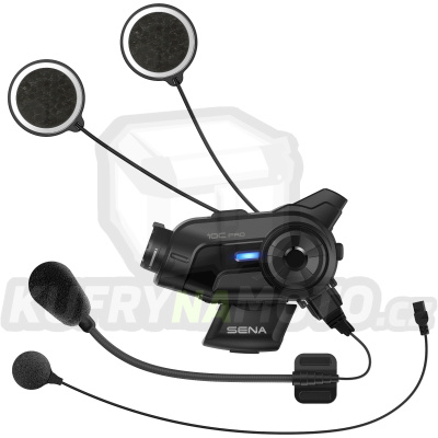 SENA 10C-PRO-01 interkom handsfree headset moto 10C-PRO BLUETOOTH 4.1 DO 1600M s kamerou FULL HD, radio FM a universálním setem mikrofonů ( 1 set ) - akce
