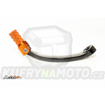 ACCEL páčka páka řadící KTM 690 DUKE '08-'18 hliníkový barva černá, koncovka oranžová (7503403100)