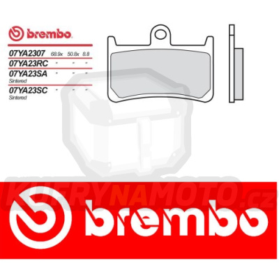 Brzdové destičky Brembo YAMAHA XV MIDNIGHT STAR 1900 r.v. Od 06 -  směs RC Přední