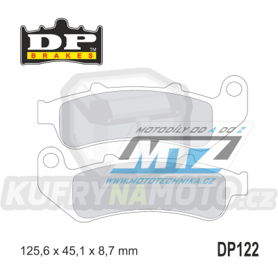 Destičky brzdové DP122 - DP BRAKES směs Premium Sinter OEM