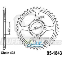 Rozeta ocelová (převodník) 1843-54zubů MTZ - Yamaha TTR125 / 02-04 + TT-R125 E / 05-10 + TT R125 L / 02-22