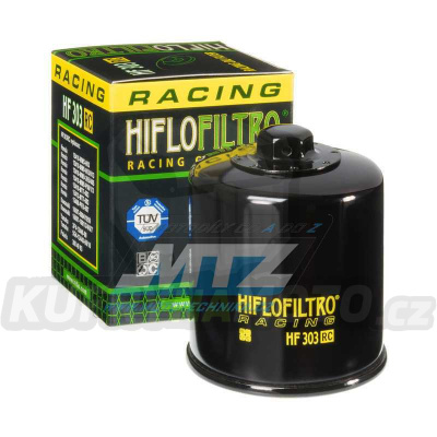 Filtr olejový HF303RC (HifloFiltro) černý - Access 450 + Bimota 1000 + Honda 40hp + CB400+CBR1000+VT1100 + Kawasaki KVF400 Prairie+ Jet Ski STX+KLF400 + ZX600 + Z1000 + Polaris 400 Ranger+500 Sportsman + Yamaha YFM660 Grizzly+FX Cruiser+YZF-R1