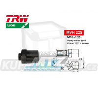 Koncovka brzdové hadice TRW VarioFlex MVH225 (šroubení vnitřní závit M10x1,25 pevné) - barva černá