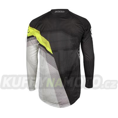 Dětský motokrosový dres YOKO VIILEE černý / bílý / žlutý M