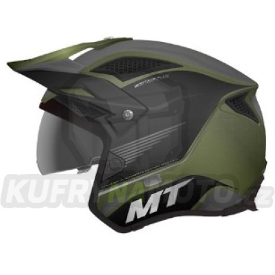 Přilba MT otevřená JET TRIAL DISTRICT SV POST mat GREEN barva černá/zelená MAT velikost XXL
