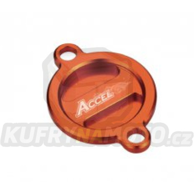 ACCEL kryt filtru oleje KTM EXC 400/450/530 '08-'11, SXF 450/505 '07-'12, SXF 350 '11-'16 barva oranžová