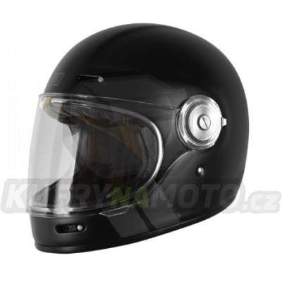Retro helma na moto ORIGINE VEGA STRIPE černá