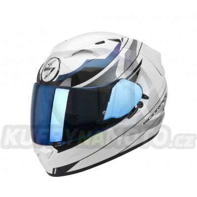 Moto přilba SCORPION EXO-1200 AIR FULMEN pearl bílá/černý chameleon/černá